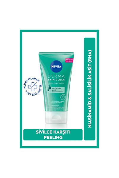 NIVEA Derma Skin Clear Sivilce Karşıtı Yüz Temizleyici Peeling 150 Ml