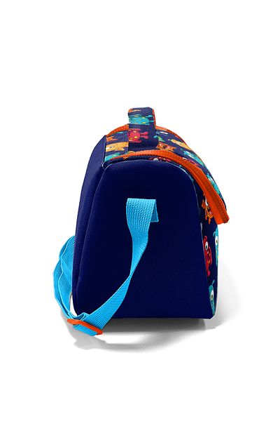 Coral High Kids Navy Blue Monster Patterned Thermo Lunchbox 11822