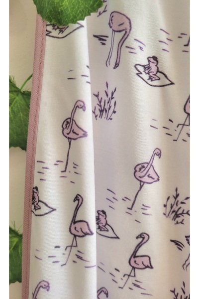 PAMUK HANIM Double Layer Cotton Combed Cotton - Girl and Boy Newborn Blanket WHITE/FLAMINGO