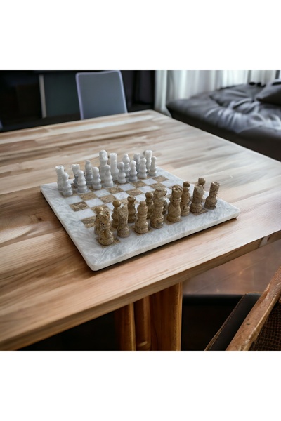 luvinat Özel Doğal Mermer Satranç Takımı