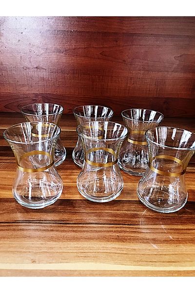 DECOSTYLE Gold Pasabahce - Cold Cut Thin Waist Tea Cup