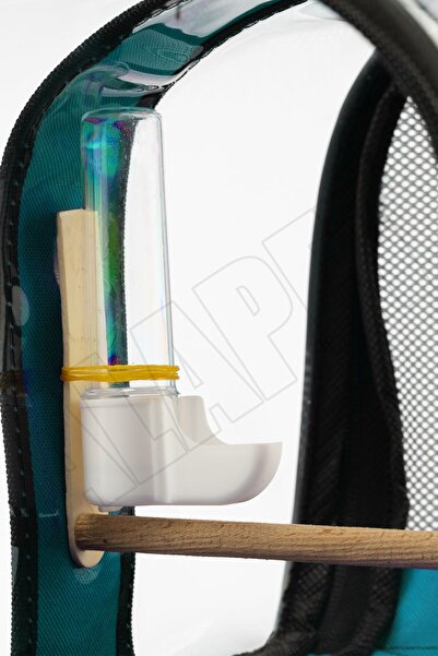 AlaPet Tünekli, Suluklu Muhabbet Kuşu Taşıma Çantası (HAVA KANALLI) Royal Milano-mavi (33CMX23CMX22CM)