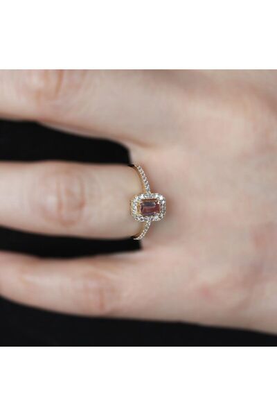 In Love Zultanit Baget Taşlı Altın Yüzük 14 Ayar Altın Yüzük