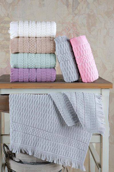 Zeynep Tekstil Aysu| Set de 6 prosoape 50x90 cm pentru mâini și față