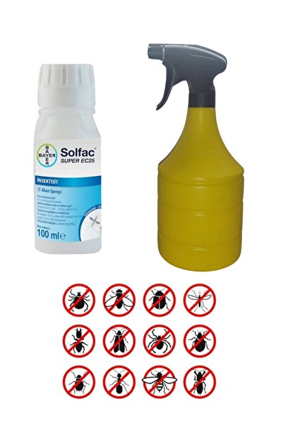 Bayer Solfac Super EC25 100ML/Genel Haşere İlacı/1Lt Prof. Fısfıs/Eldiven Hed...