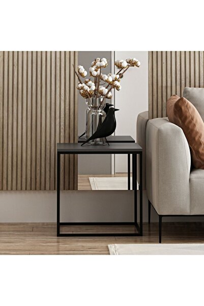 Minar Başak Sehpa Antrasit (siyah Ayaklı)