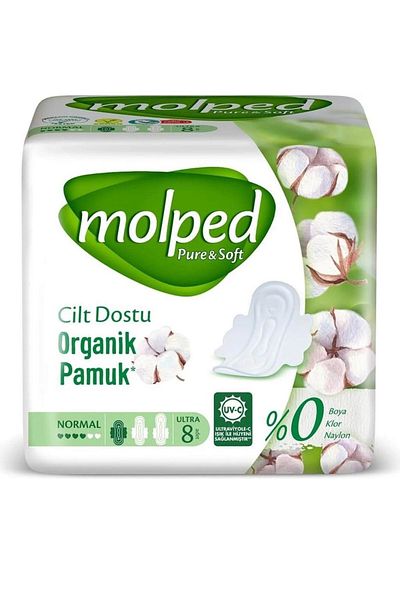 Molped Ultra Pure Soft Sanitary Pad - 8 X 8 Pieces