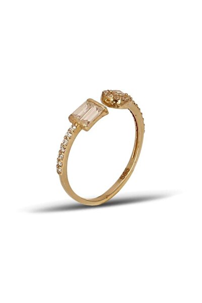 In Love Baget Taş Trend 14 Ayar Altın Yüzük