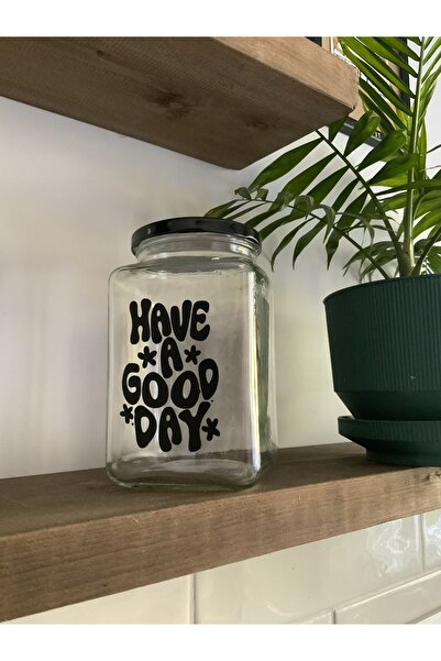 Atölye Merdiven Erzak Brown Colored Glass Decorative Candy Jar