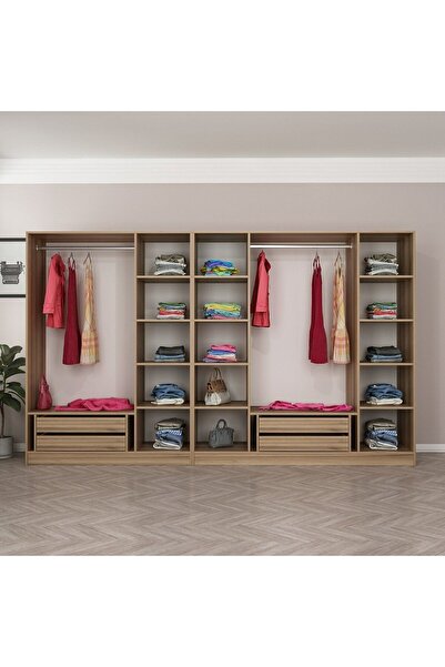 Minar Kale210 7 Bölmeli 4 Çek Giyinme Dolabı Dore