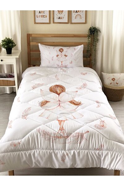 Evmila Melek Desenli Kapitone Dikişli Yorgan