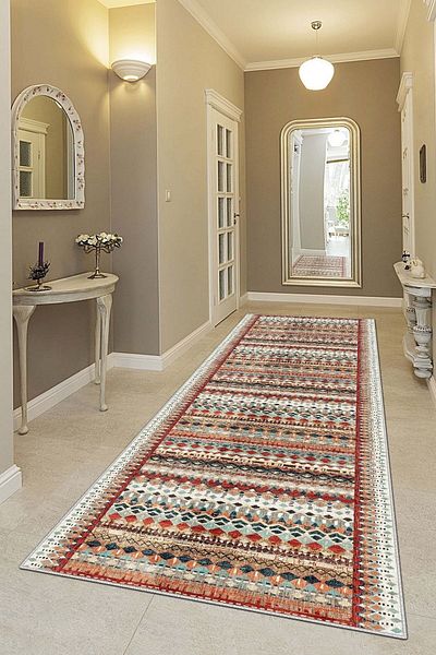 Ruglod Machine washable non-slip base stain-resistant modern cutting runner kitchen runner carpet runner