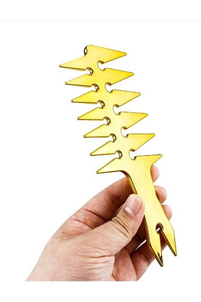 Nano Absolute Wide Range Hair Styling Comb Gold Wax Comb Gold Color Gold Shape Comb