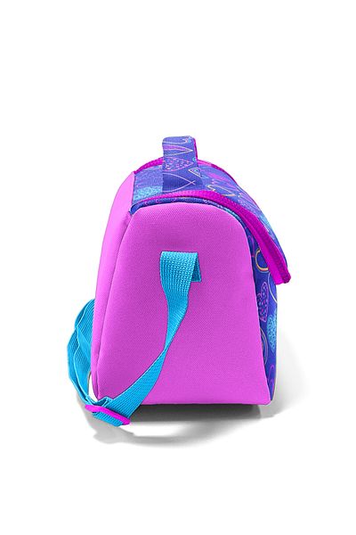 Coral High Kids Light Pink Lavender Heart Patterned Lunch Box 11818