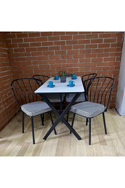 BAMBEDS MOBİLYA Masa Takımı, Yemek Masası, Mutfak Masası, Balkon Masası - 60x...