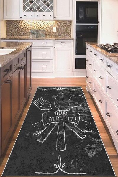 Genel Markalar Gri Çatal Bıçak Setli Yıkanabilir Kaydırmaz Leke Tutmaz Mutfak...