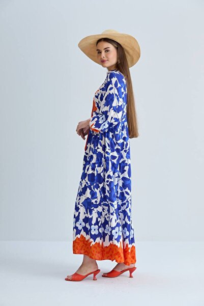 ZF BUTİK Φόρεμα πουκάμισο Hijab με μακρύ σχέδιο