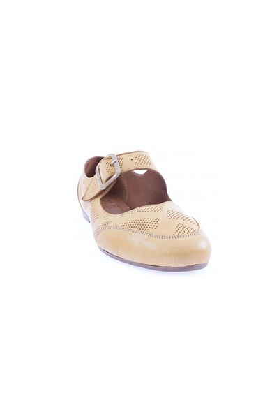 DGN Curea de damă cu imprimeu Zenne Babet din piele naturală galbenă 21432110