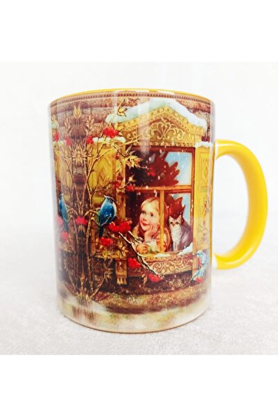 Mugs and love Vintage tasarım büyük boy kupa
