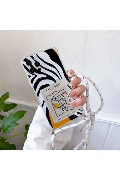 GAGA ELEKTRONİK iPhone 13 Compatible Transparent Hanging Card Holder Antishock Camera Protection Case