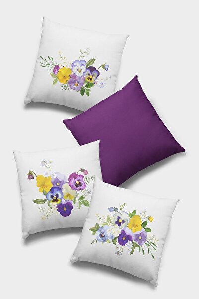 Viva Home Husă de pernă din 4 piese, cu fermoar ascuns pe două fețe, tapițeri...