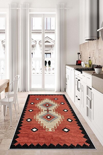 West Home Dijital Baskı Yıkanabilir Kaymaz Taban Leke Tutmaz Mutfak Halısı Salon Halısı Ve Yolluk