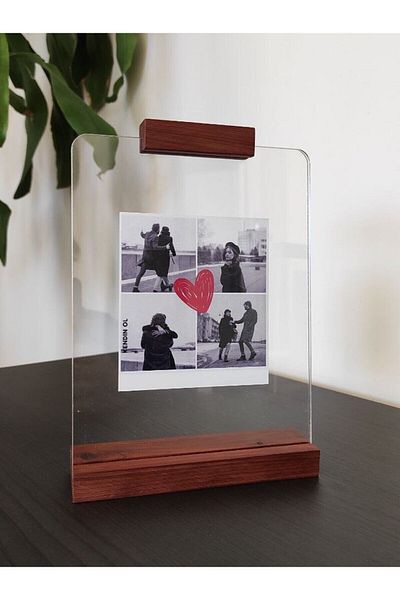 Limon Dekor Wooden Gift Decorative Photo Frame with Round Corners