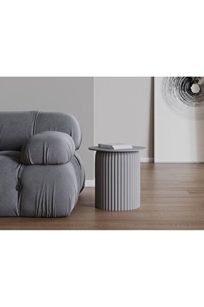 Seton Açık Platin Gri Sehpa 45 Cm