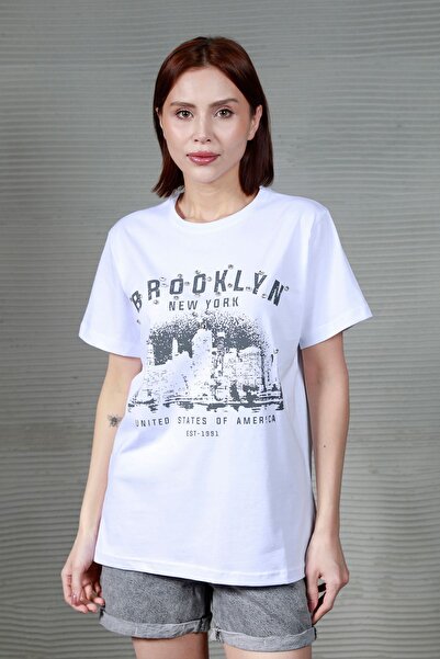 GİYSA Tricou cu imprimeu Brooklyn pentru femei