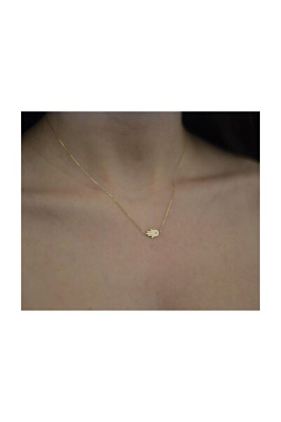 In Love 14 Ayar Altın Kolye Fatma Ana Eli Altın Kolye