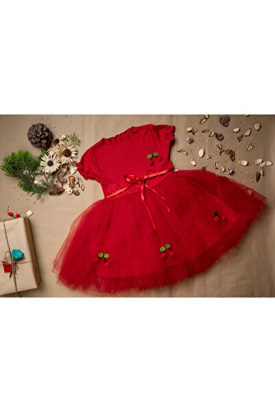 nc gift فستان توتو الكرز للفتيات