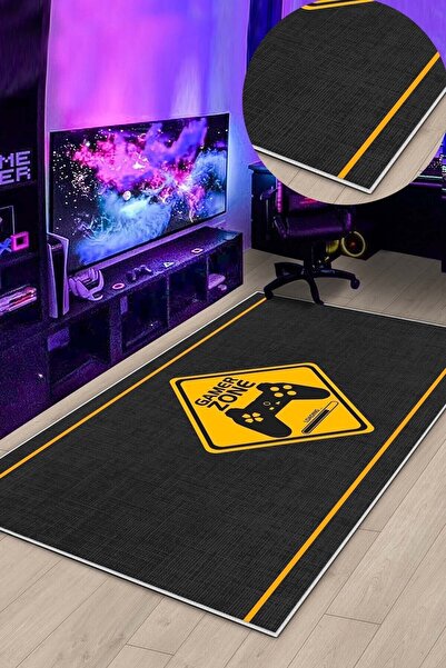 West Home Gamer Halısı Yıkanabilir Kaymaz Taban Led Işık Görselli Genç Odası ...