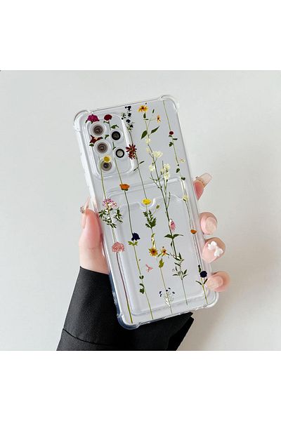 GAGA ELEKTRONİK Samsung Galaxy S20 Fe Transparent Card Holder Antishock Camera Protection Case