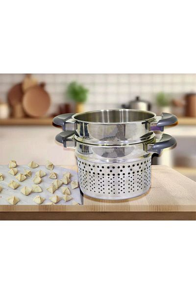 COOKCASE 21 CM Steel Single Manti-Pasta Strainer
