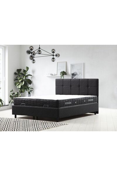 Minar Vitalia Baza Başlık Yatak Seti - Antrasit 120x200