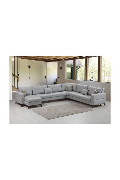 Minar Kristal Dinlenme+3+köşe+3 Köşe Takımı Açık Gri