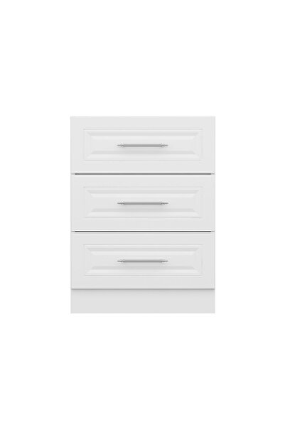 Minar Mutfak Modül Alt 3ç Nray 60cm Dolap Beyaz Mebran C Beyaz