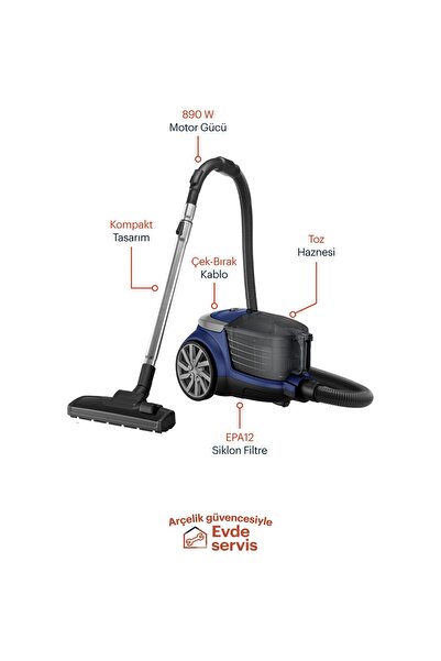 Grundig Toz Torbasız Süpürge EPA 12 890