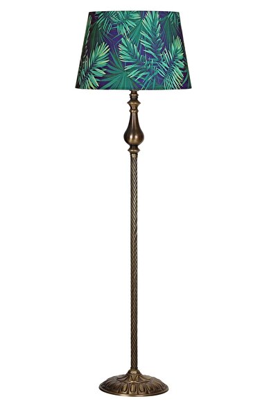 Vinner Antony Eskitme Burgulu Metal Lambader - Yaprak Desenli