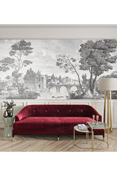 LOTUS AURA Tarihi Kale Duvar Kağıdı Manzara Duvar Resmi Oturma Odası Duvar Po...