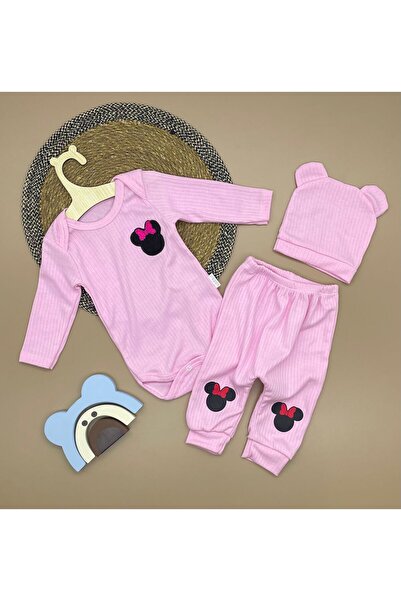 minibird baby طقم ماوس مكون من 3 قطع مطرز