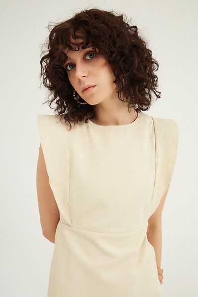 Quzu Φόρεμα Gabardine με Flounce