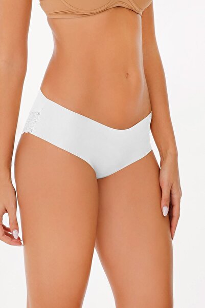 Sensu Chiloți din dantelă tăiați cu laser pentru femei Set pachet de 3 alb - Kts2112