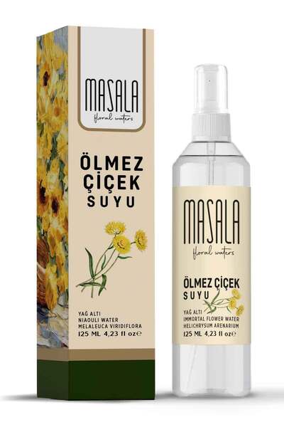 Masala Saf Ölmez Çiçek Suyu 125 ml %100 Doğal Yağlı Hidrosol - Tonik İmmortal...