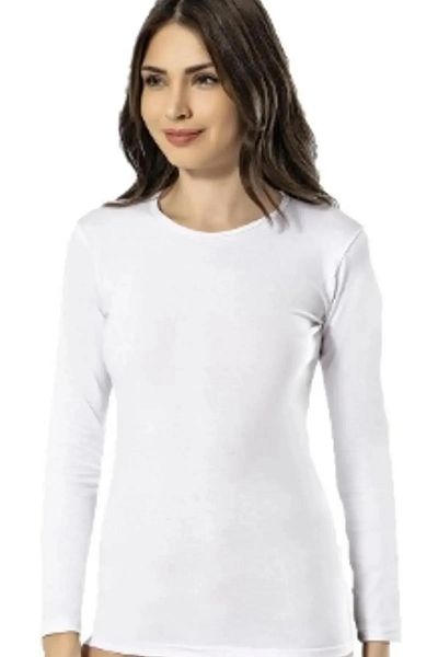 Anıt 3 τεμάχια Crew Neck Cotton Fit Badi - Μακρυμάνικο