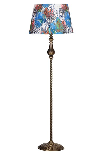 Vinner Antony Eskitme Burgulu Metal Lambader - Flowers Desenli