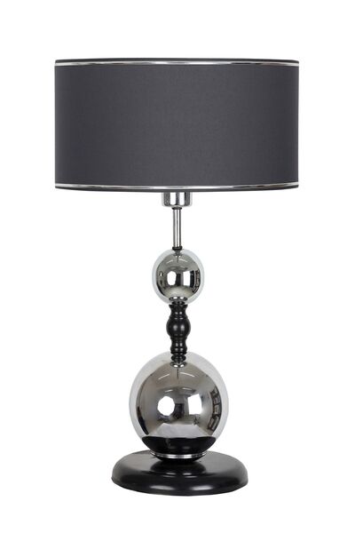 Vinner Pau Krom Kaplama Ikili Küre Özel Tasarım Metal Abajur - Krom Şeritli B...