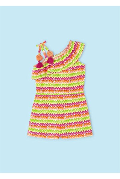 MAYORAL Asymmetric Printed Girl's Jumpsuit - 3864