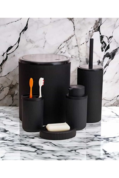 ÇEÇEN HOME طقم حمام دائري أكريليك 5 قطع