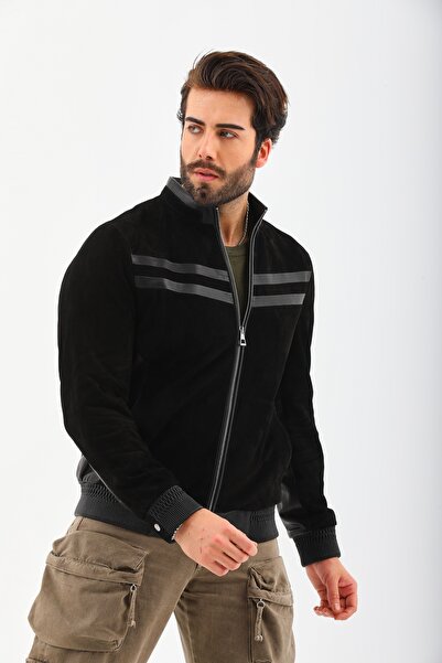 Metins Leather Erkek Süet Deri Mont